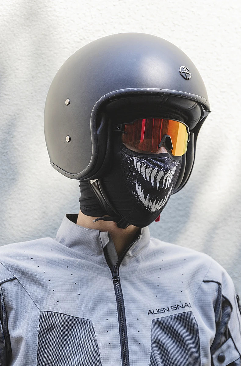 Breathable Ice Silk Motorcycle Face Mask with Eye Holes