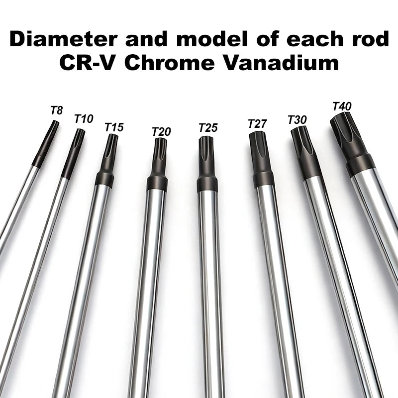 Magnetyczne wkrętaki Torx - rozmiary od T8 do T40
