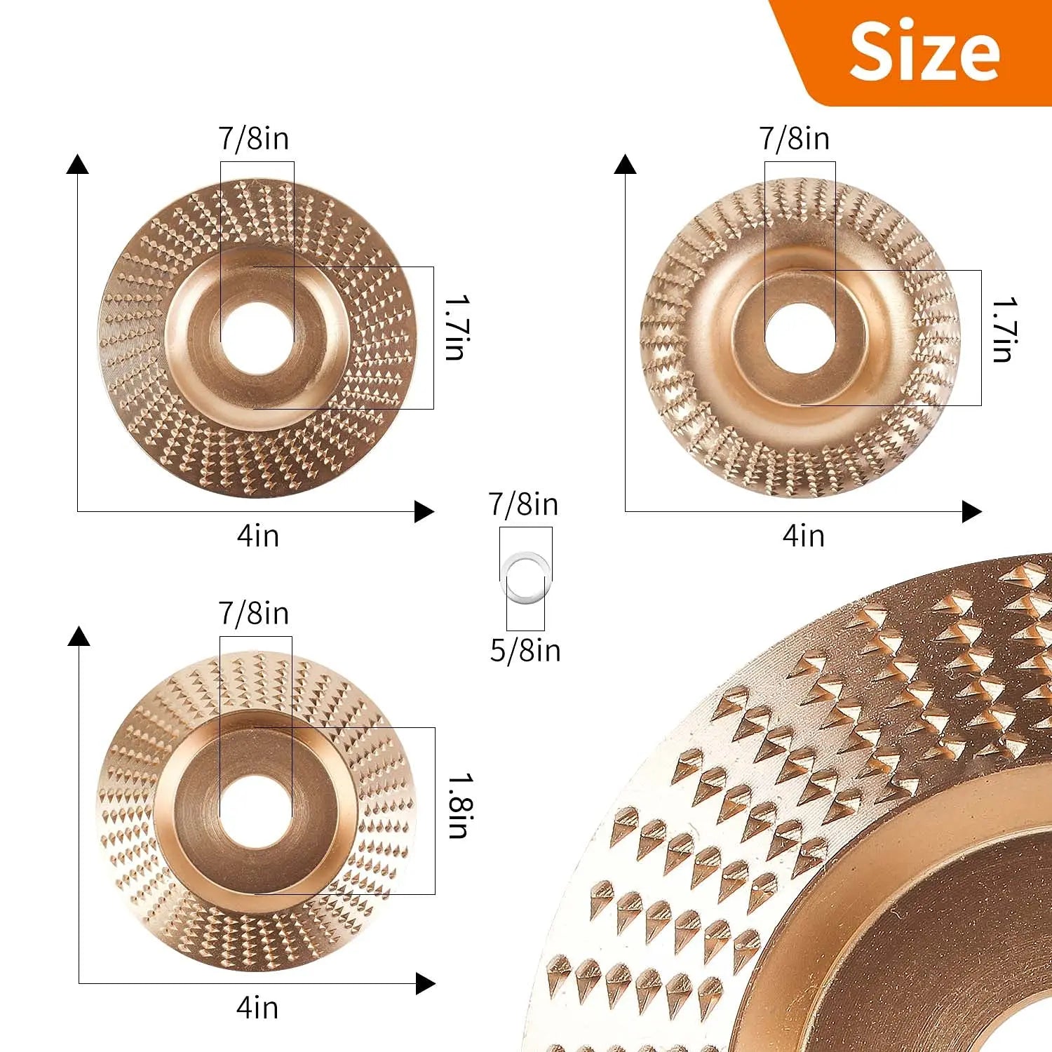 1/3pcs Woodworking Carving Wheel Polishing Wheel Versatile Sanding Disc Wood Shaping Tool Abrasive Disc 22mm inner diameter 