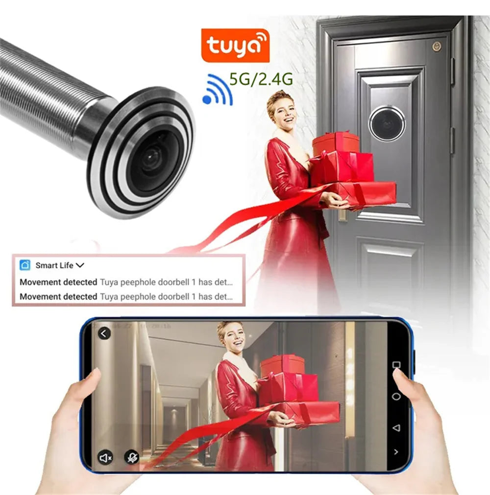 WiFi Mini Peephole Door Camera 16mm 2MP 2.4G/5G