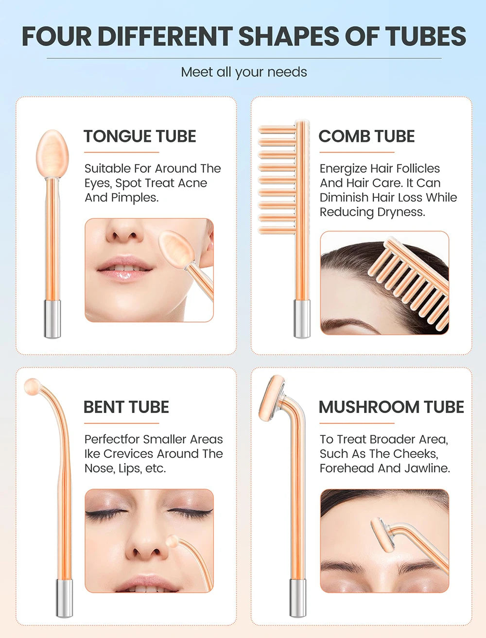 Wysokoczęstotliwościowa elektroterapia do twarzy do odmładzania skóry