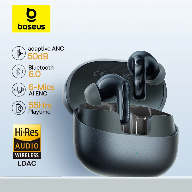 Baseus EP10 Pro ANC draadloze oordopjes met LDAC en 55 uur batterijduur