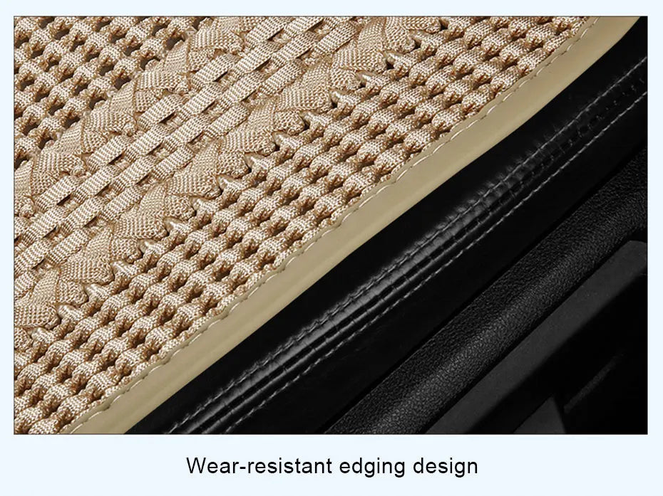 SEAMETAL Breathable Car Seat Cover Ice Silk Cooling Seat Cushion Anti Scratch Auto Chair Protector Universal for 5-Seat Car