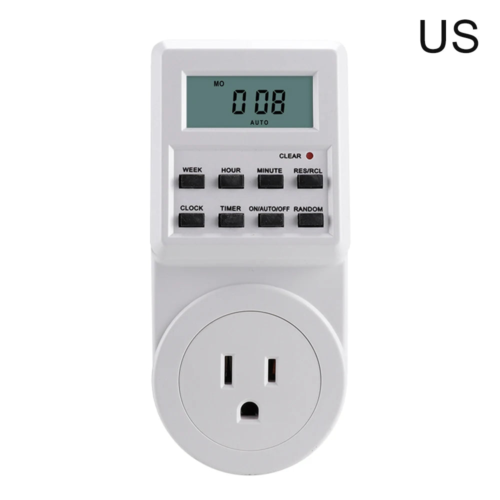 Digital Plug-In Outlet Timer, Regional Plug Options