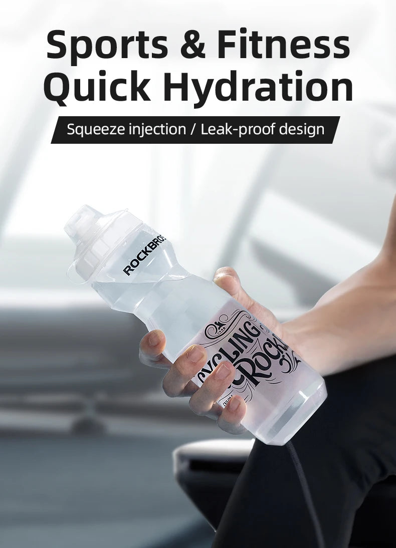 750ml cyklistická láhev na vodu s designem na mačkání, hydratační kelímek