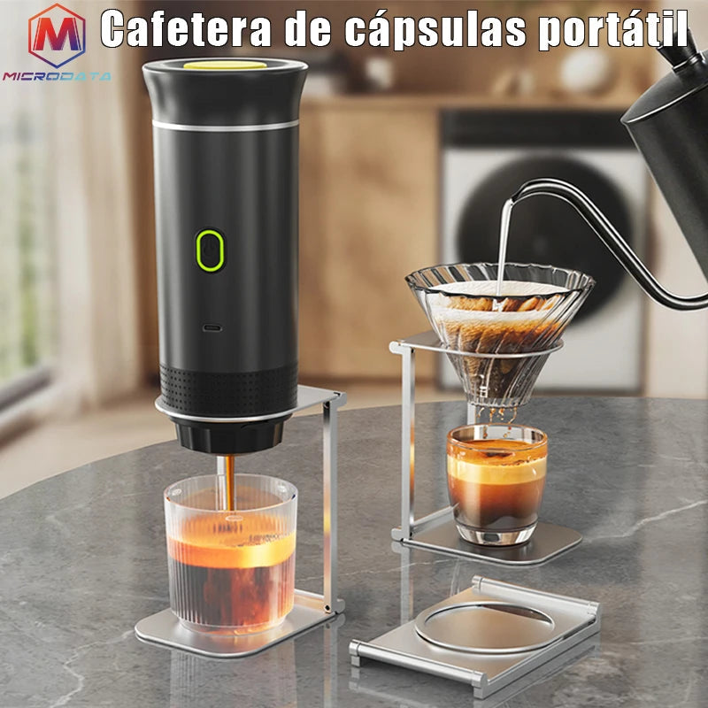 Portable Electric Capsule Coffee Maker Espresso Pot Cordless Heating Pump Press Coffee Maker Travel and Car 3 in 1 Coffee Pot 