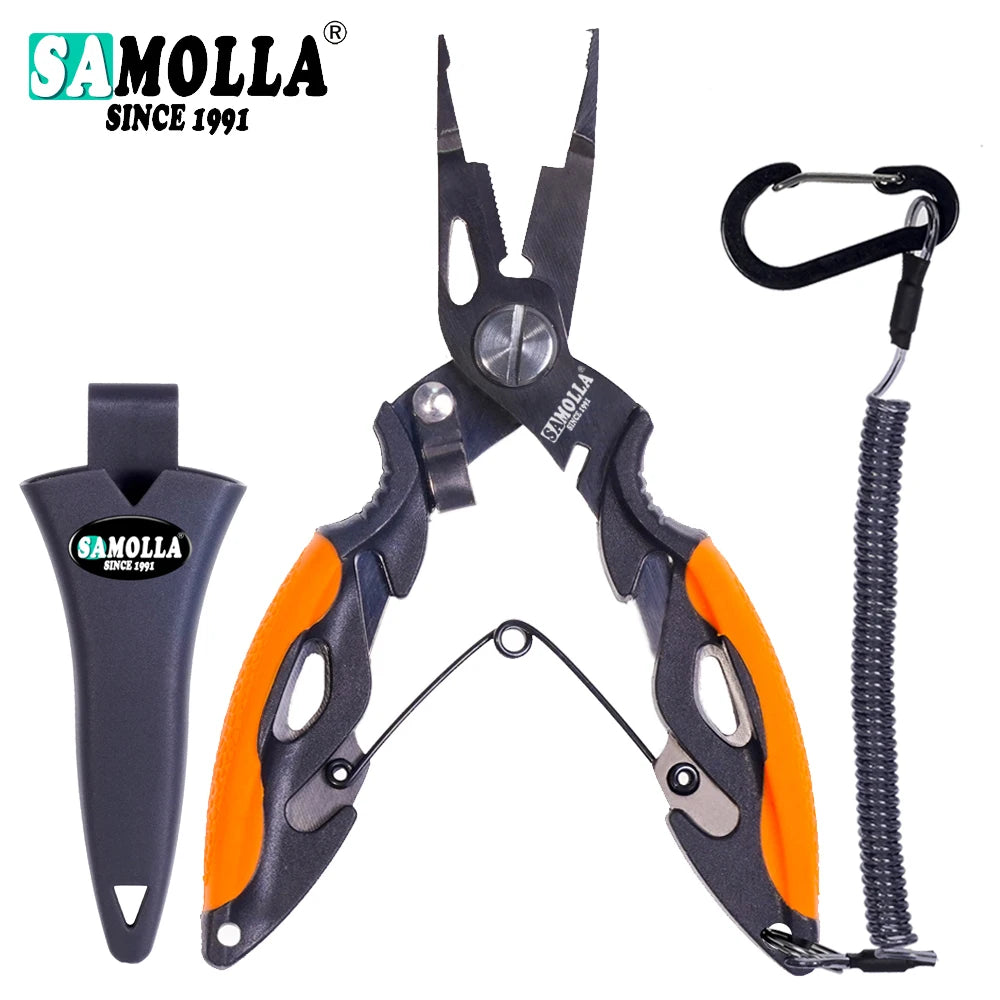 Nouveaux pinces multifonctions pour pêche, accessoires, corps en acier inox 420, ciseaux, coupe-fil, extracteur d’hameçons, outils de pêche outdoor