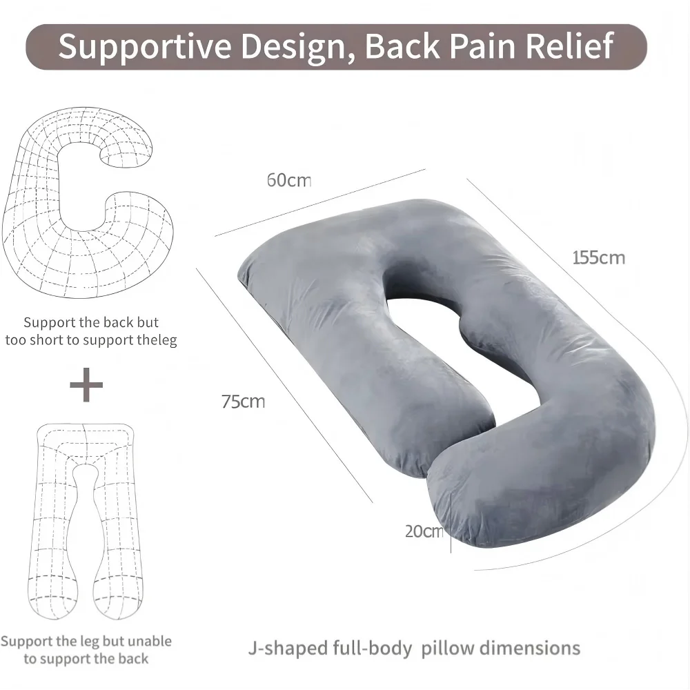 Pregnancy Pillows for Sleeping, G Shaped Full Body Maternity Pillow with Removable Cover - Support for Belly for Pregnant Women ，Home Relaxation Items