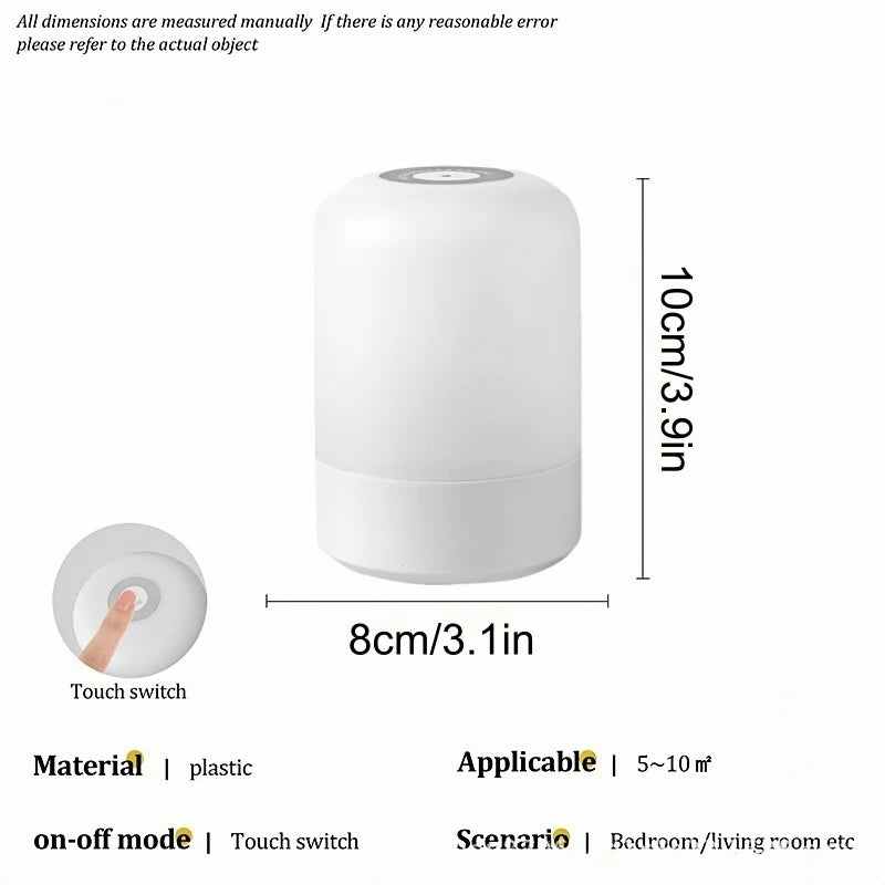 Candeeiro de mesa de cabeceira LED regulável por toque e alimentado por USB