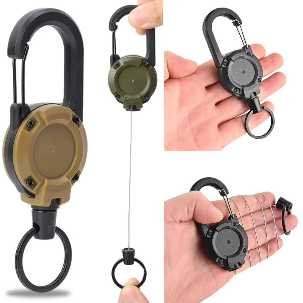 Heavy Duty Retractable Badge Reel with Carabiner Clip