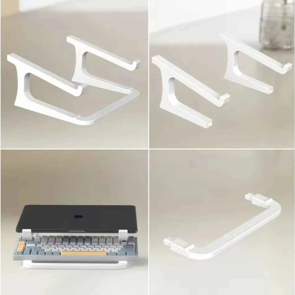 Laptop stand with keyboard tray – Portable stand suitable for MacBook, PC, and tablets – Durable and sturdy