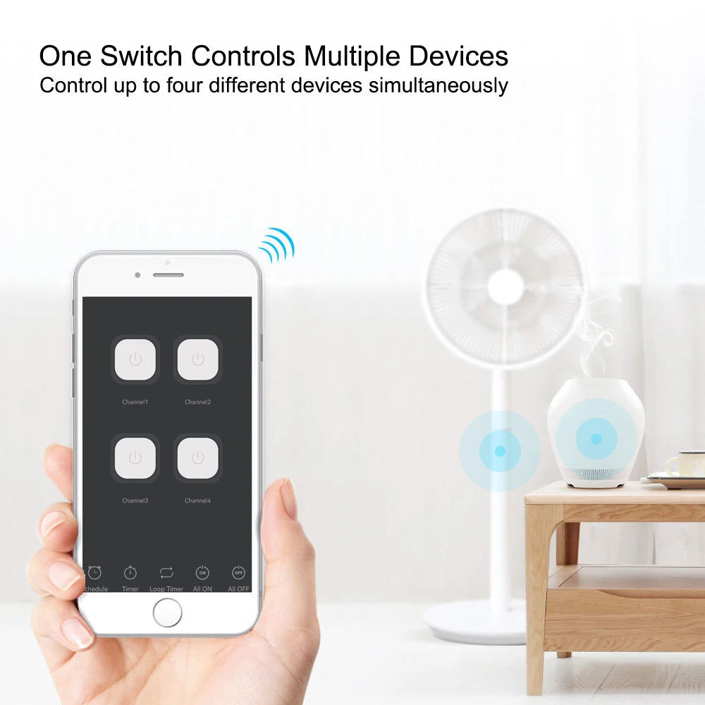 Four-Channel Wi-Fi Relay Module - Voltage Options