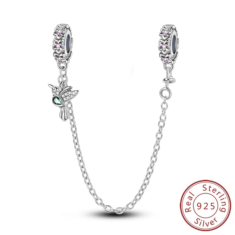 Original 925 Sterling Silver Charm Beads Glowing Luminous Firefly Butterfly Pendant for Bracelet Charm Jewelry 