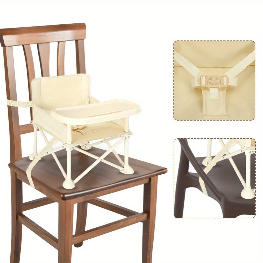 Stylish & Durable Baby High Chair with Adjustable Footrest and Detachable Cushion