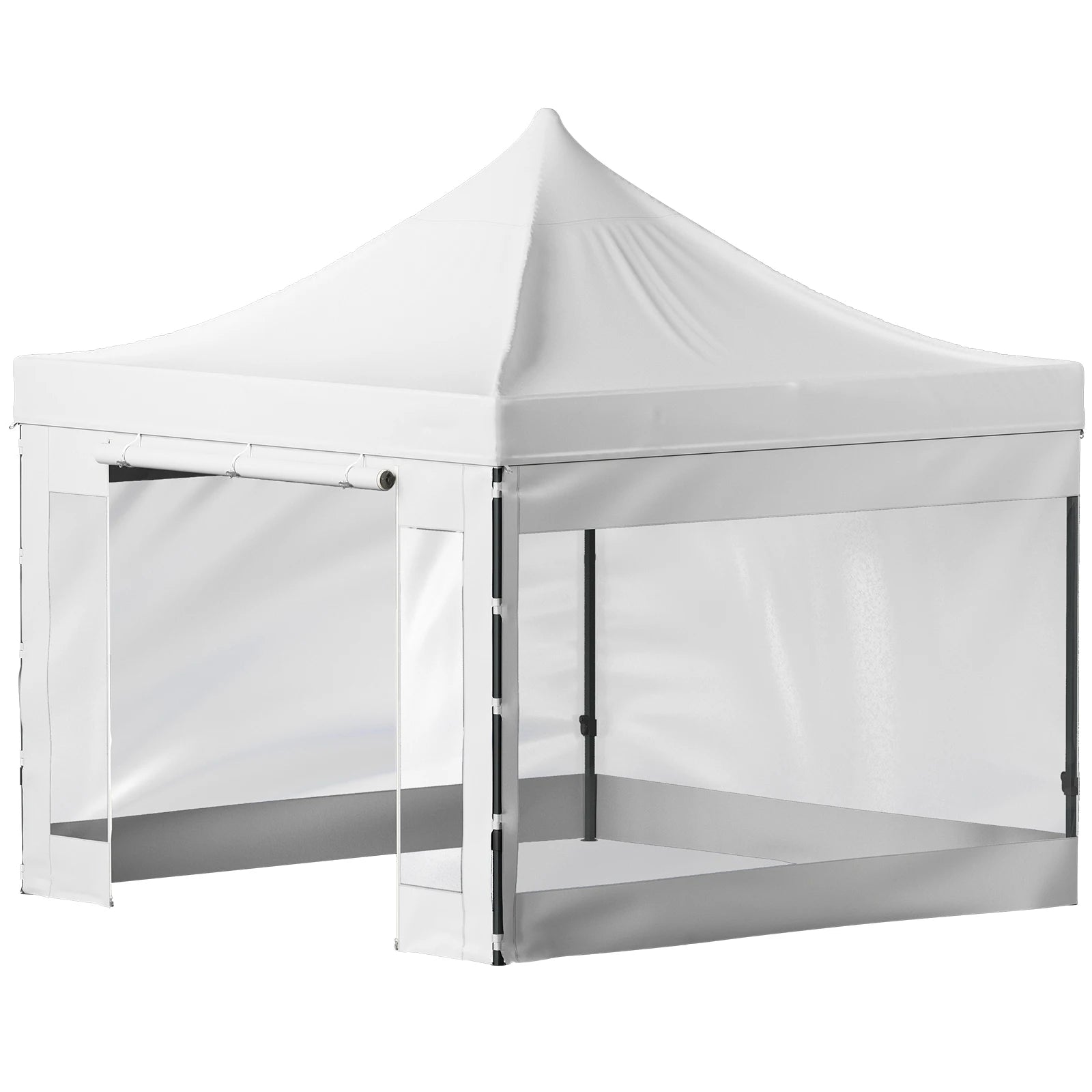 SucceBuy Tenda de Palco Pop Up 10x10 Alpendre ao Ar Livre com Paredes Laterais Removíveis e Bolsa com Rodas Abrigo Portátil Instantâneo para Festa/Acampamento
