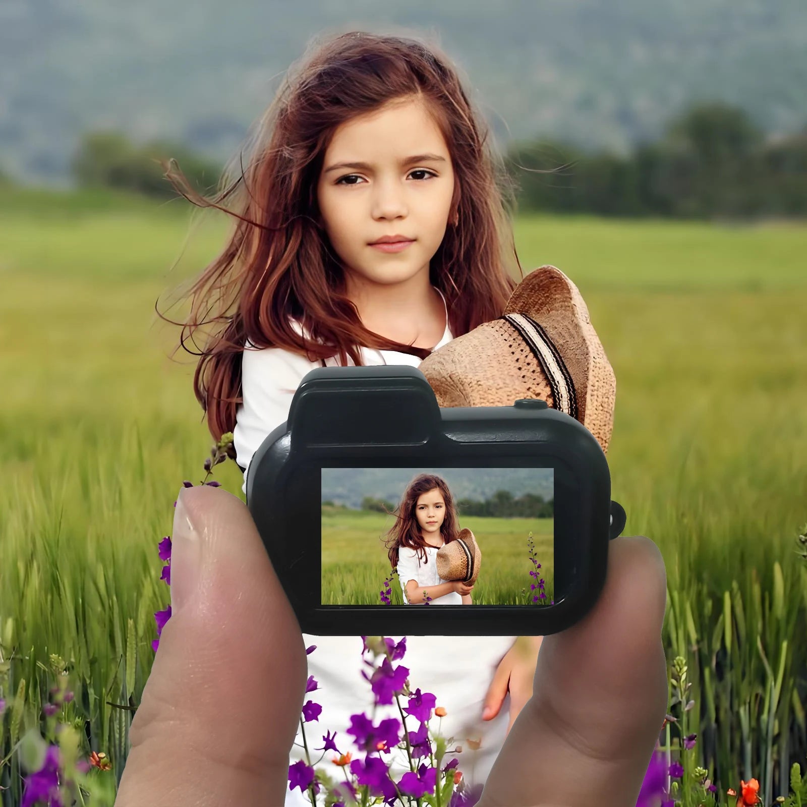 Mini kulcstartó kamera képernyővel 1080P HD zsebes videófelvevővel