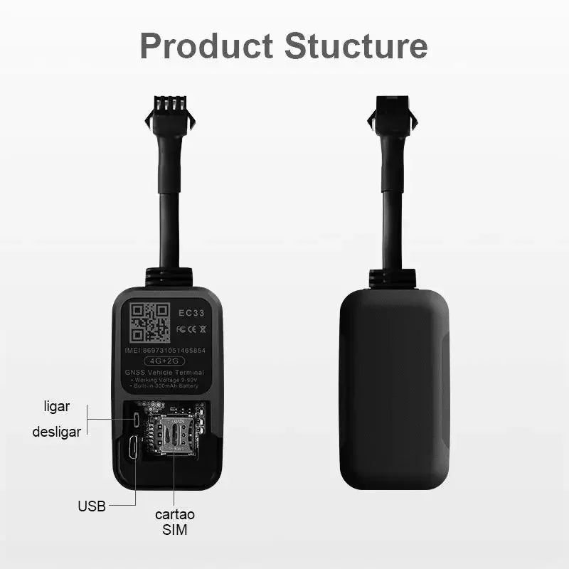 GPS Tracker pro auto, motocykl, satelitní locator trackerking mini EC33 Anti-theft zařízení GPS/GSM locator pro auto
