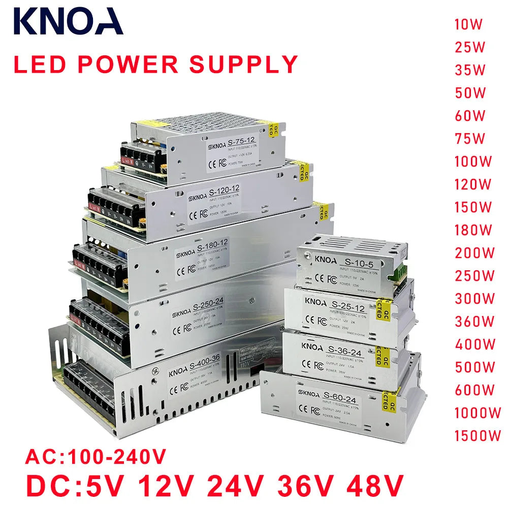 DC Switching Power Supply - Voltage and Power Options