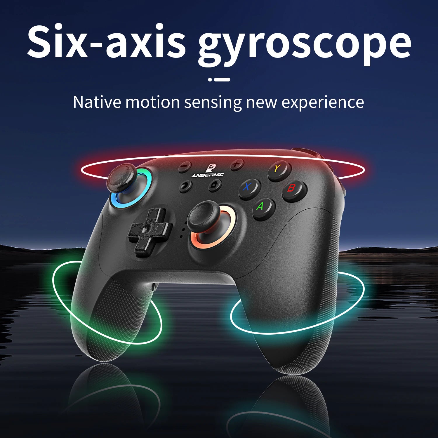 Wireless Gaming Controller with Hall Effect Triggers and Joysticks