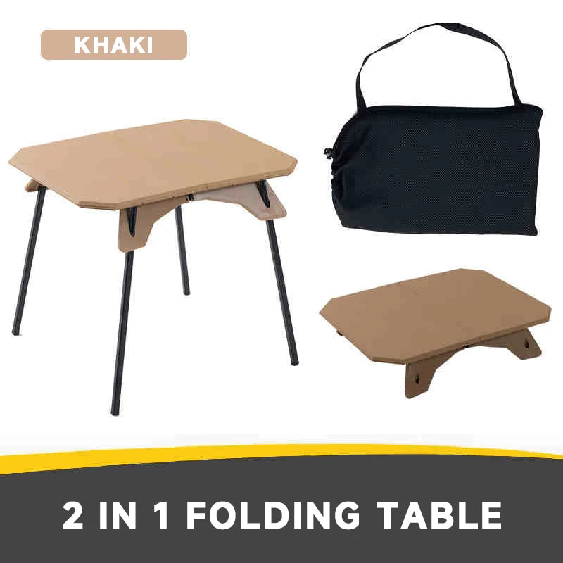 Ultralight Folding Camping Table with Dual Height Settings