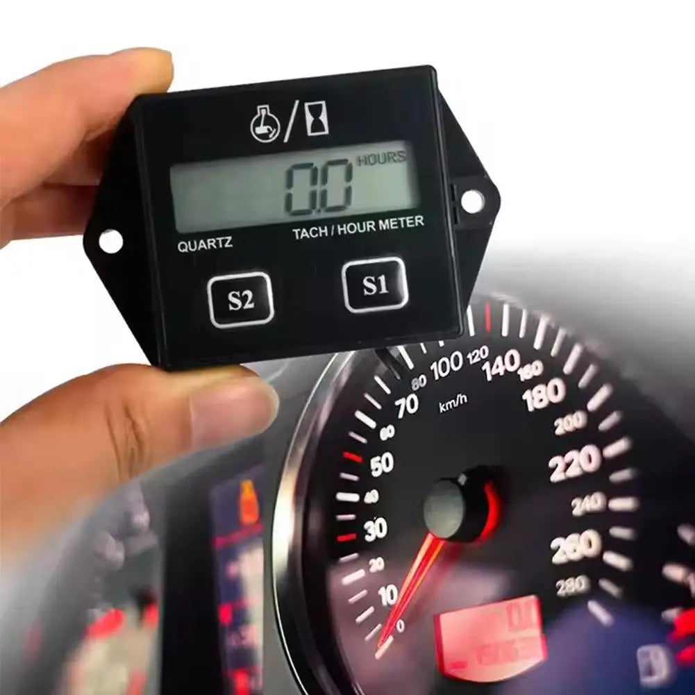 LCD Inductive Tachometer and Engine Hour Meter