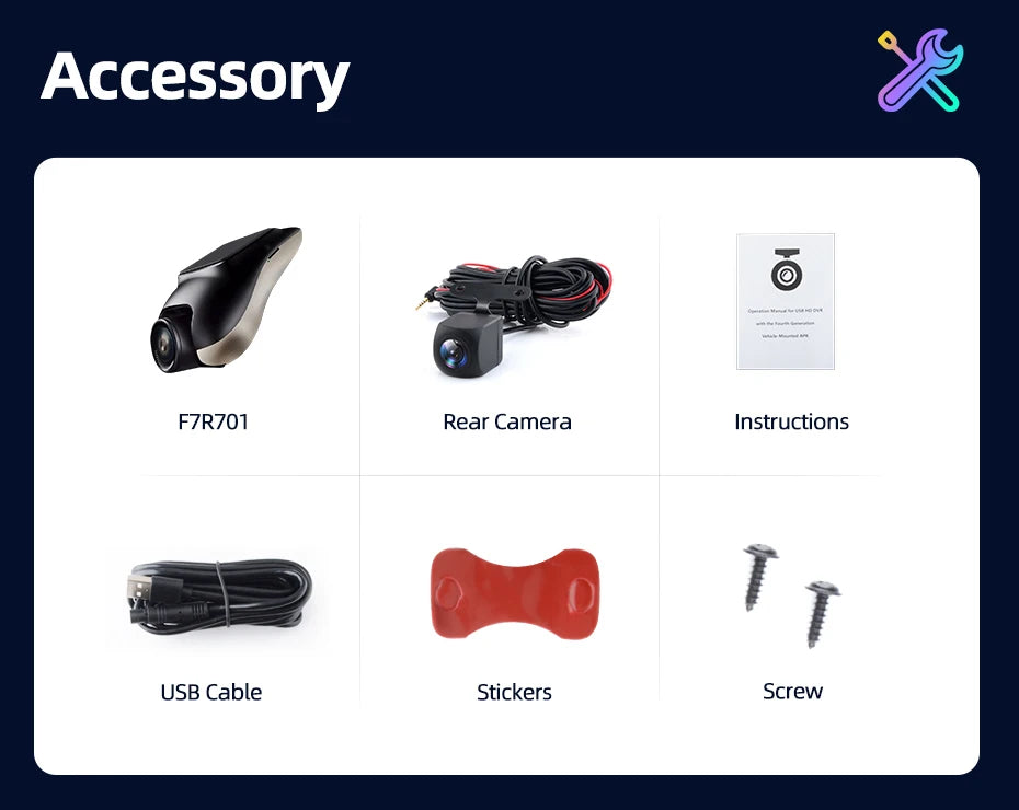 1080P Hidden Dash Cam with Rear Camera
