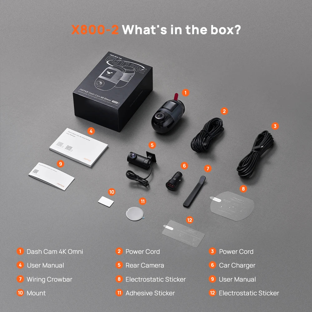4K 360° Rotating Dash Cam with GPS, ADAS, 4G LTE & Supercapacitor