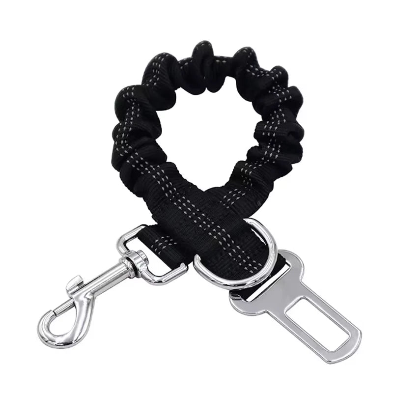 Dog Car Safety Belt Dog Safety Belt with Damping Belt and Reflective Line Adjustable Length Suitable Any Dog 