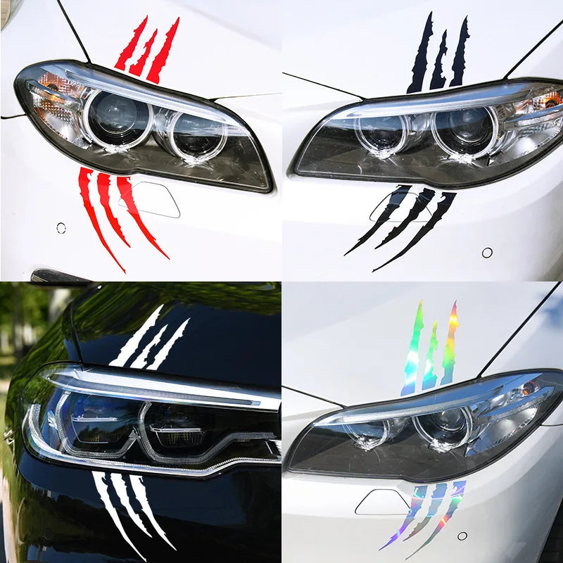 Ghost Claw Car Stickers Car Hood Vinyl Sticker Creative Modification Reflective Stickers Devil Paw Scratches Car Decoration