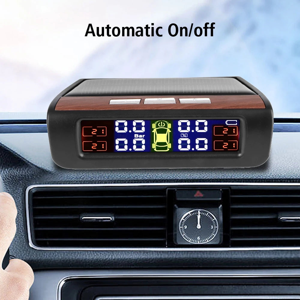 Solar TPMS Tire Pressure Monitoring System with External Sensors