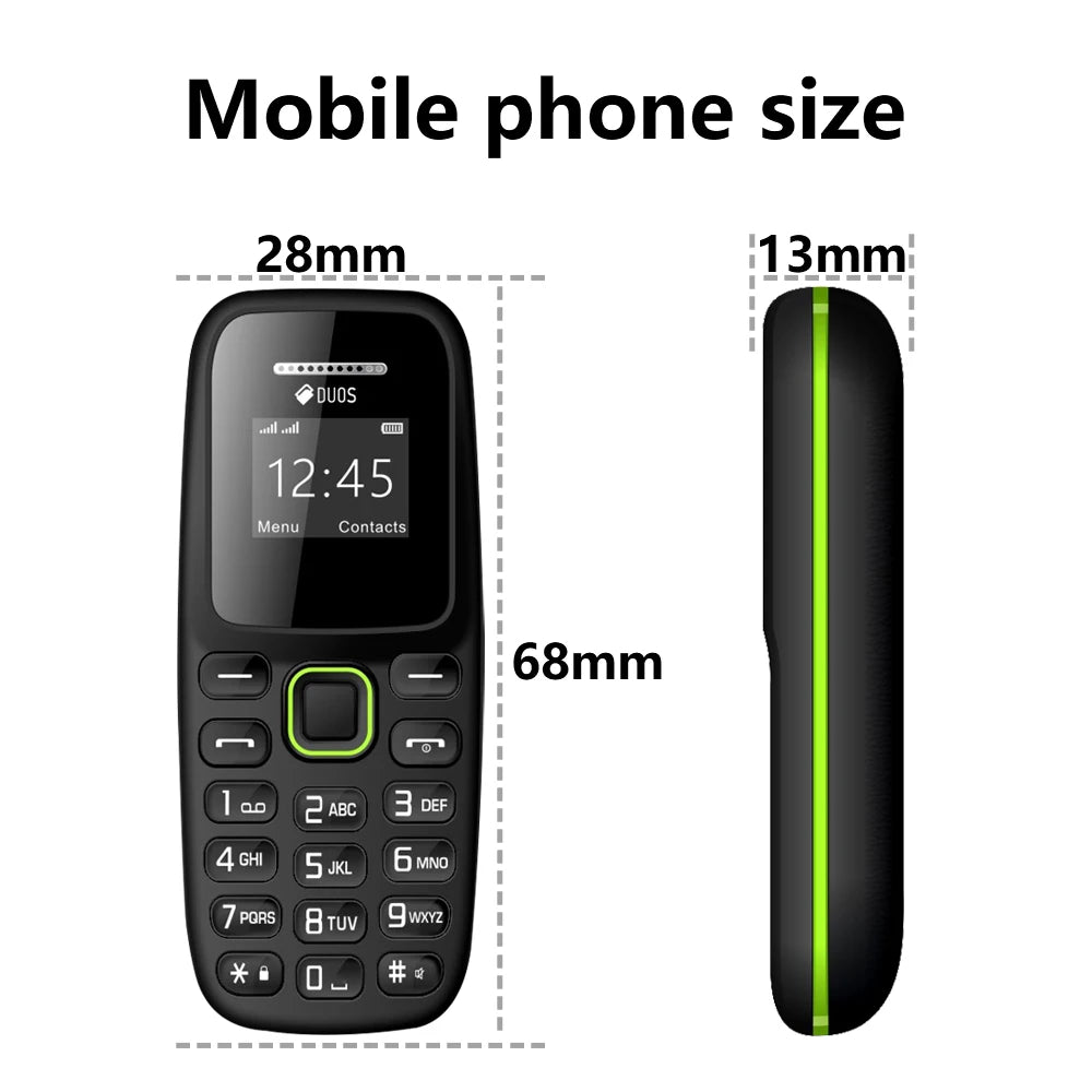 BM310 Small Mobile Phones Unlocked Bluetooth Earphone Telephone Low Radiation Automatic Call Recording Dual SIM Small Cell Phone 