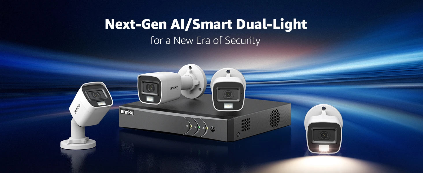 ANNKE 4-Camera 1080P Security Camera System with Human Detection