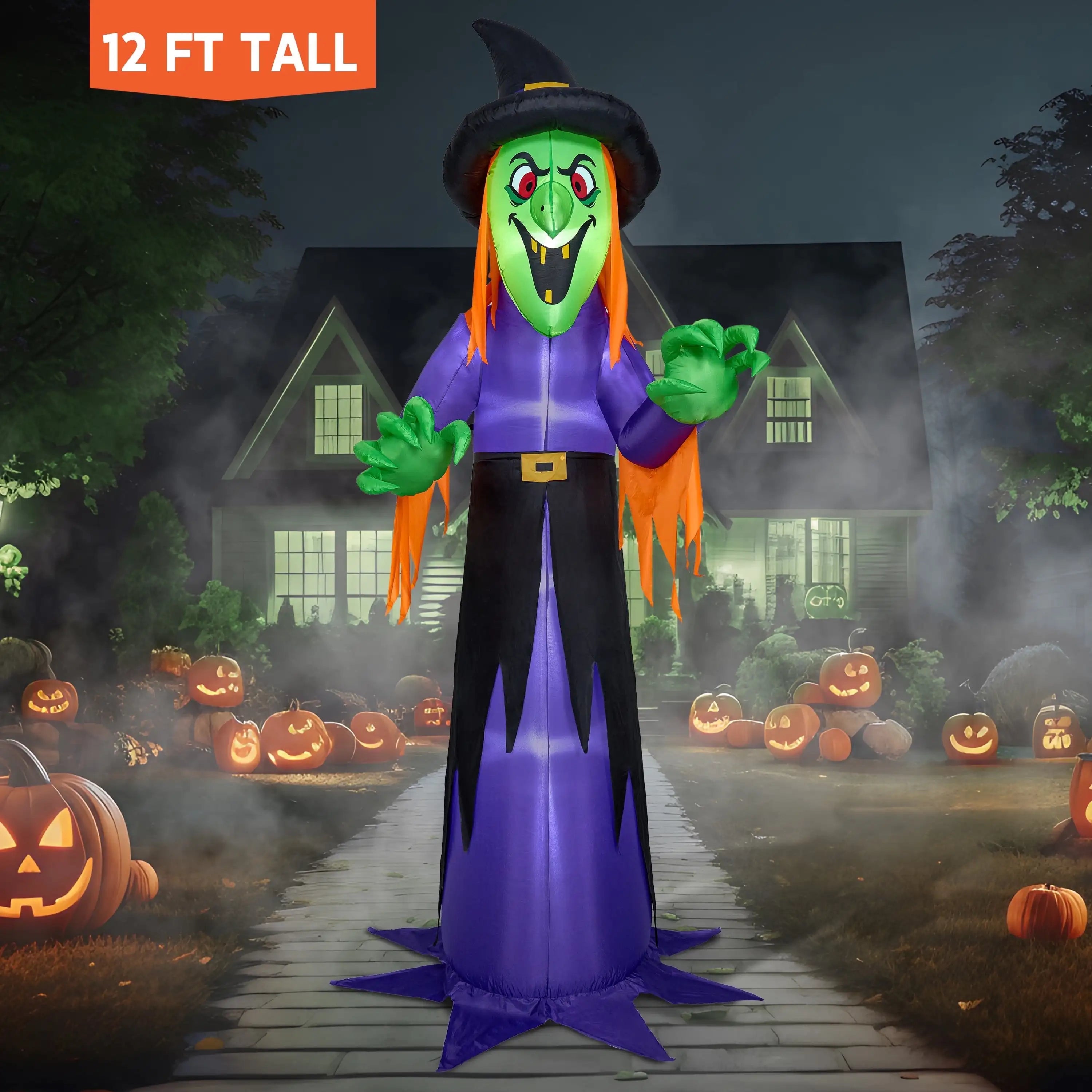 12 FT Halloween Inflatable Grim Reaper with LED Lights