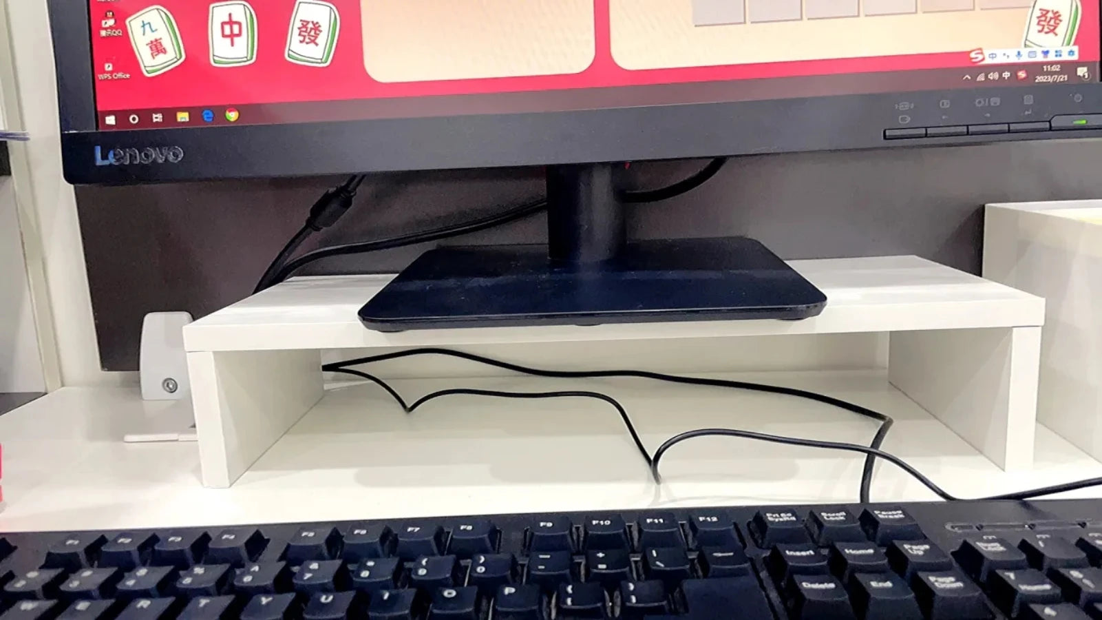 Monitorverhoger met opbergruimte – bureau-organizer voor laptop en scherm