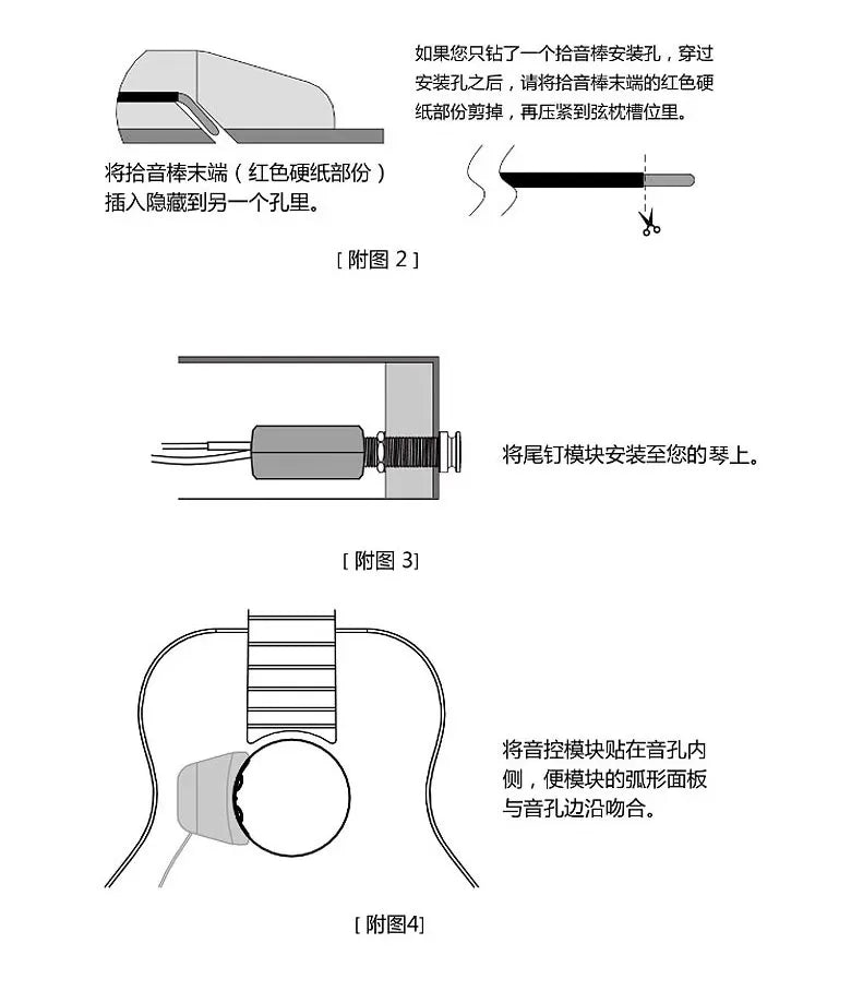 C1U or C2U Ukulele Soundhole Pickup