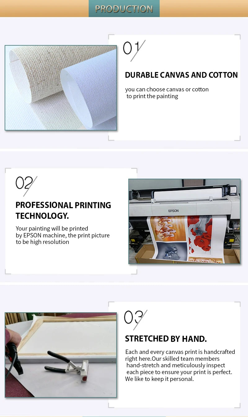 Custom Canvas Painting Set with Ring Hanging Kit