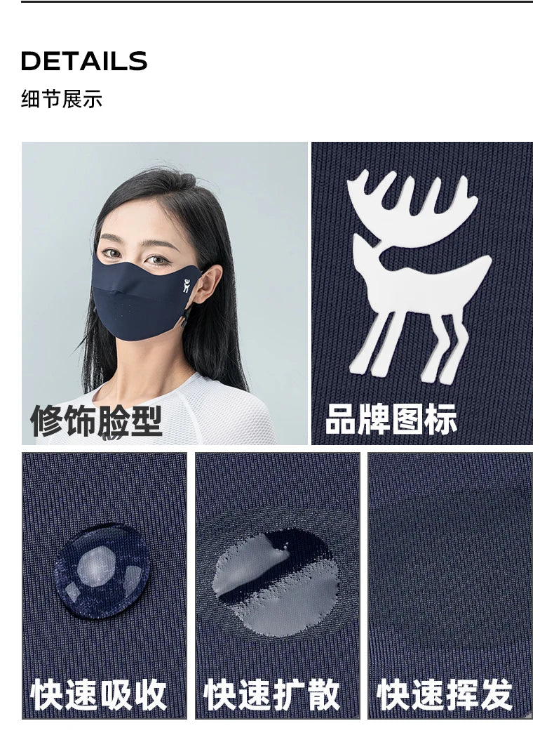 Ice Silk UV Protection Face Mask for Summer Outdoor Sport