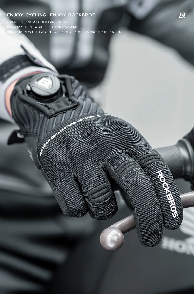 Full Finger Cycling Gloves with Shock-Absorbing Palm Pad