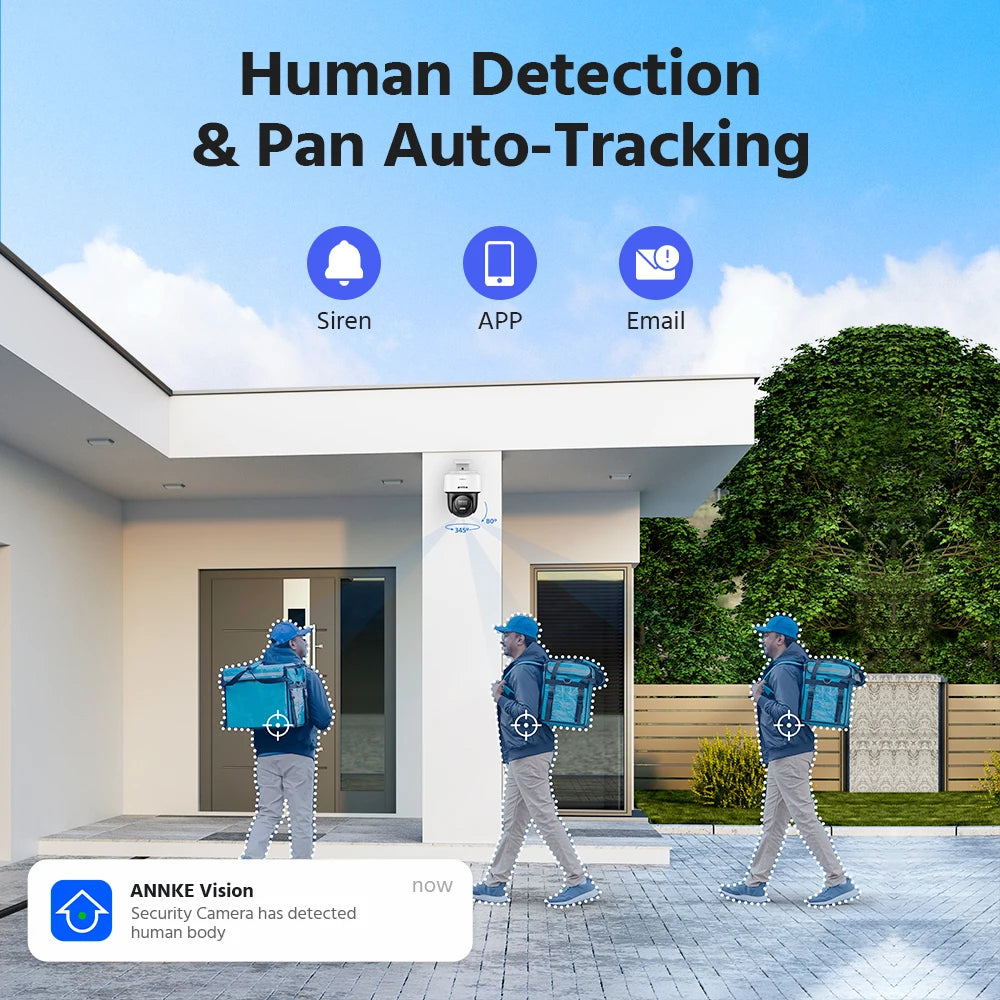 ANNKE 4K PoE PT Security Camera with Color Night Vision