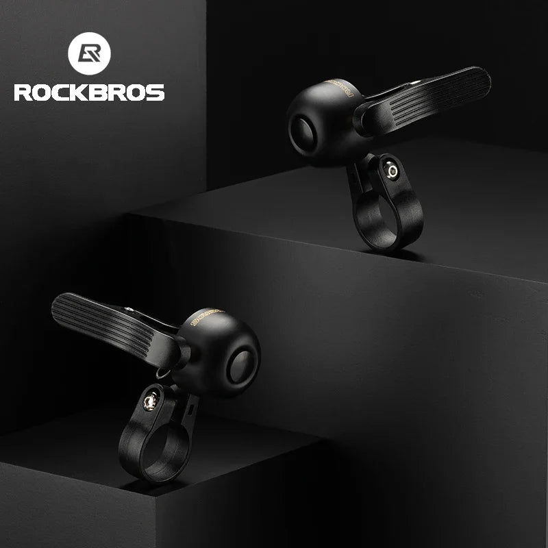 Campanello per bici ROCKBROS con clacson, manubrio in lega, suono nitido, allarme di avviso per sicurezza, accessori per biciclette MTB e strada