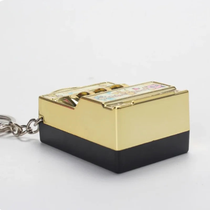 Mini Pokemon Figures Slot Machine keychain Plated Colour Turnable Very Interesting Child Gift Toys 