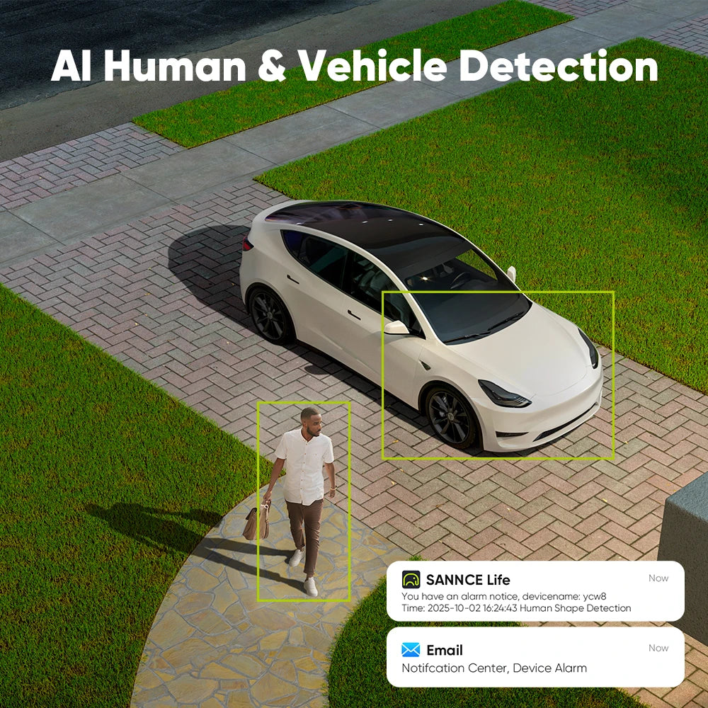 8MP 4K PoE Security Camera System with AI Detection