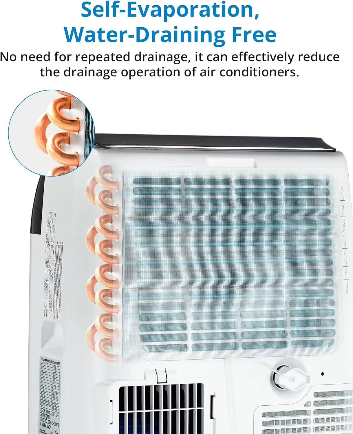 14000 BTU Portable Air Conditioner 3-in-1 with Remote Control and Sleep Mode