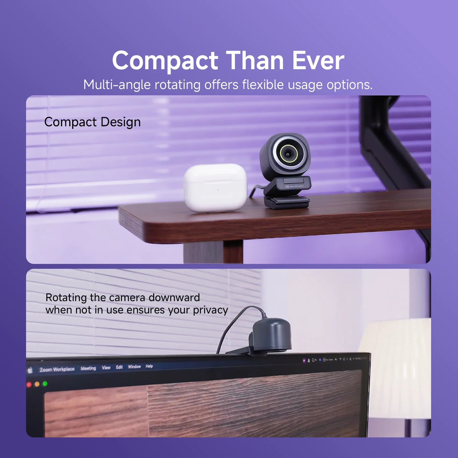 NearStream Webcam USB 1080P 60FPS con microfono AI a cancellazione del rumore