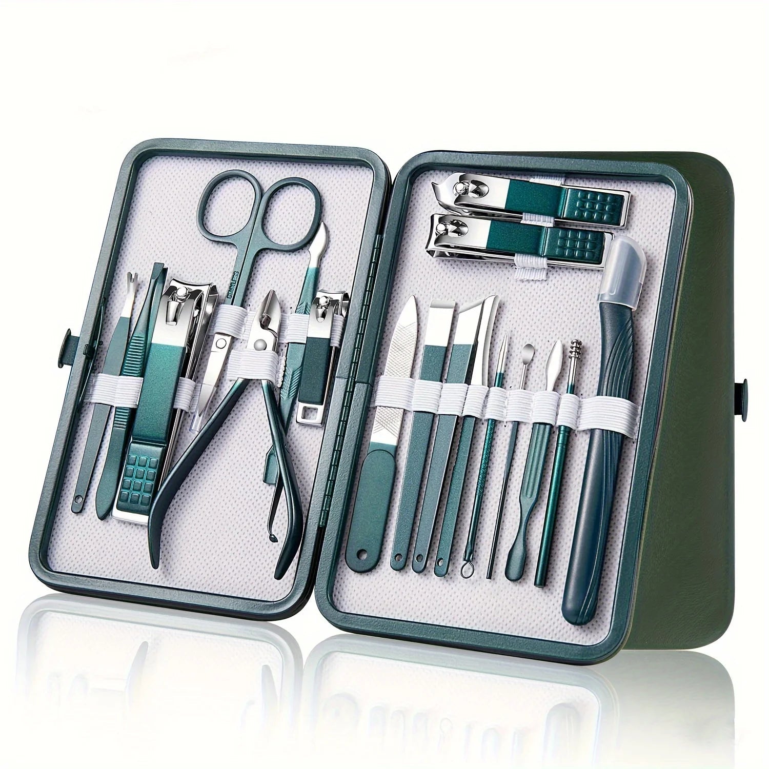 Professional 7/10/12/18 Piece Nail Care Kit Stainless Steel Manicure & Pedicure Set Nail Clipper Set with Travel Case 