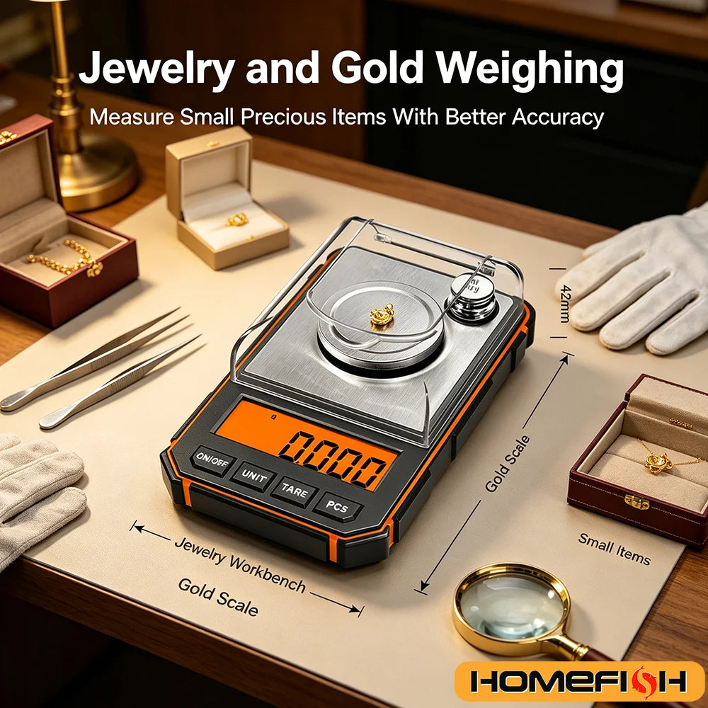 High Precision Mini Digital Scale  0.001g Accuracy 50g Capacity Pocket Jewelry Milligram Scale for Precision Weighing
