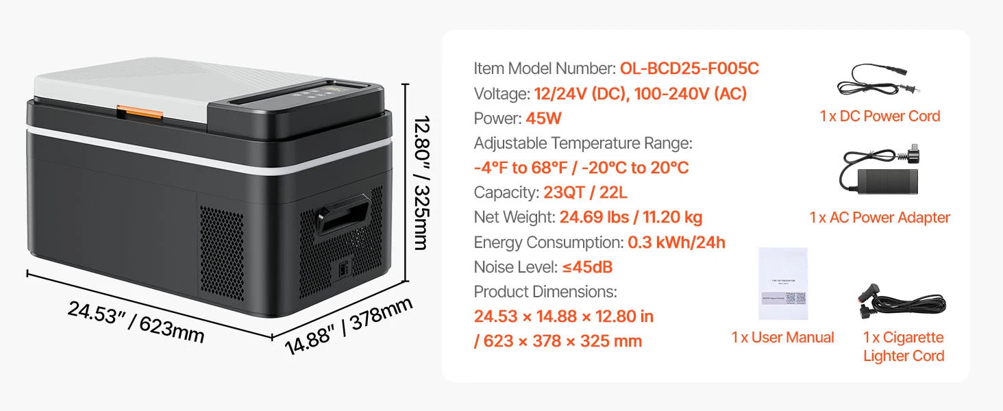 Portable Car Refrigerator Freezer 12V Compressor Cooler 20L–55L