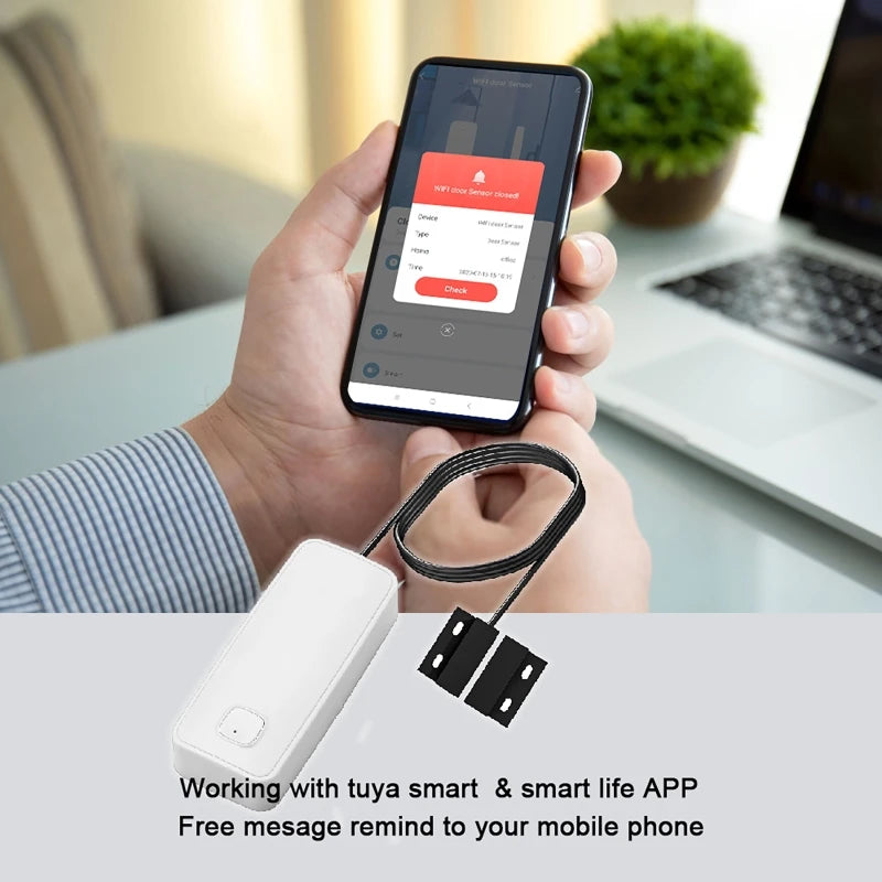 WiFi Magnetic Door and Window Contact Sensor