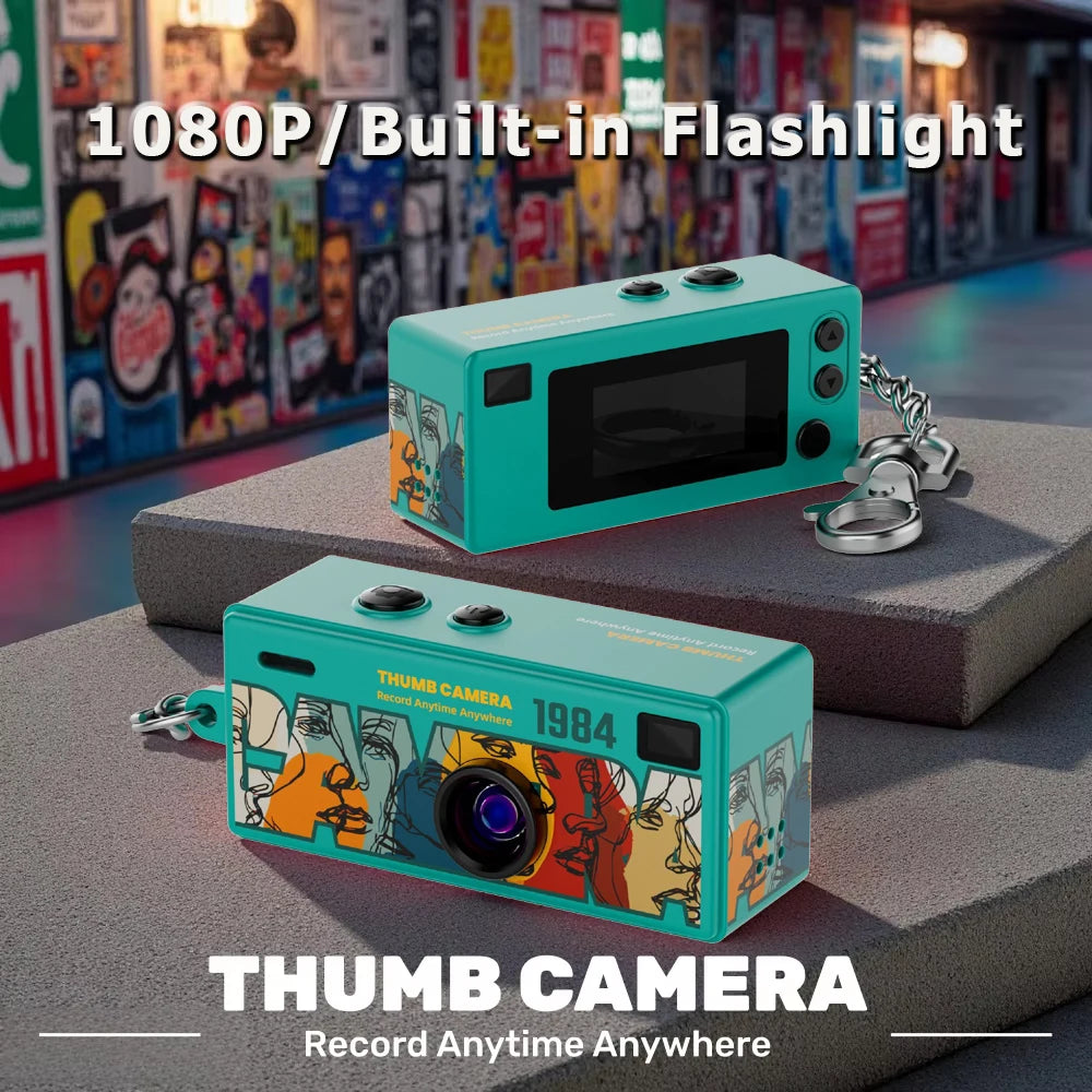 Mini Keychain Camera G6 Retro 1984 Digital 1080P HD Camcorder Video Photo Vlog Recorder CCD Action with Flash for birthday gift