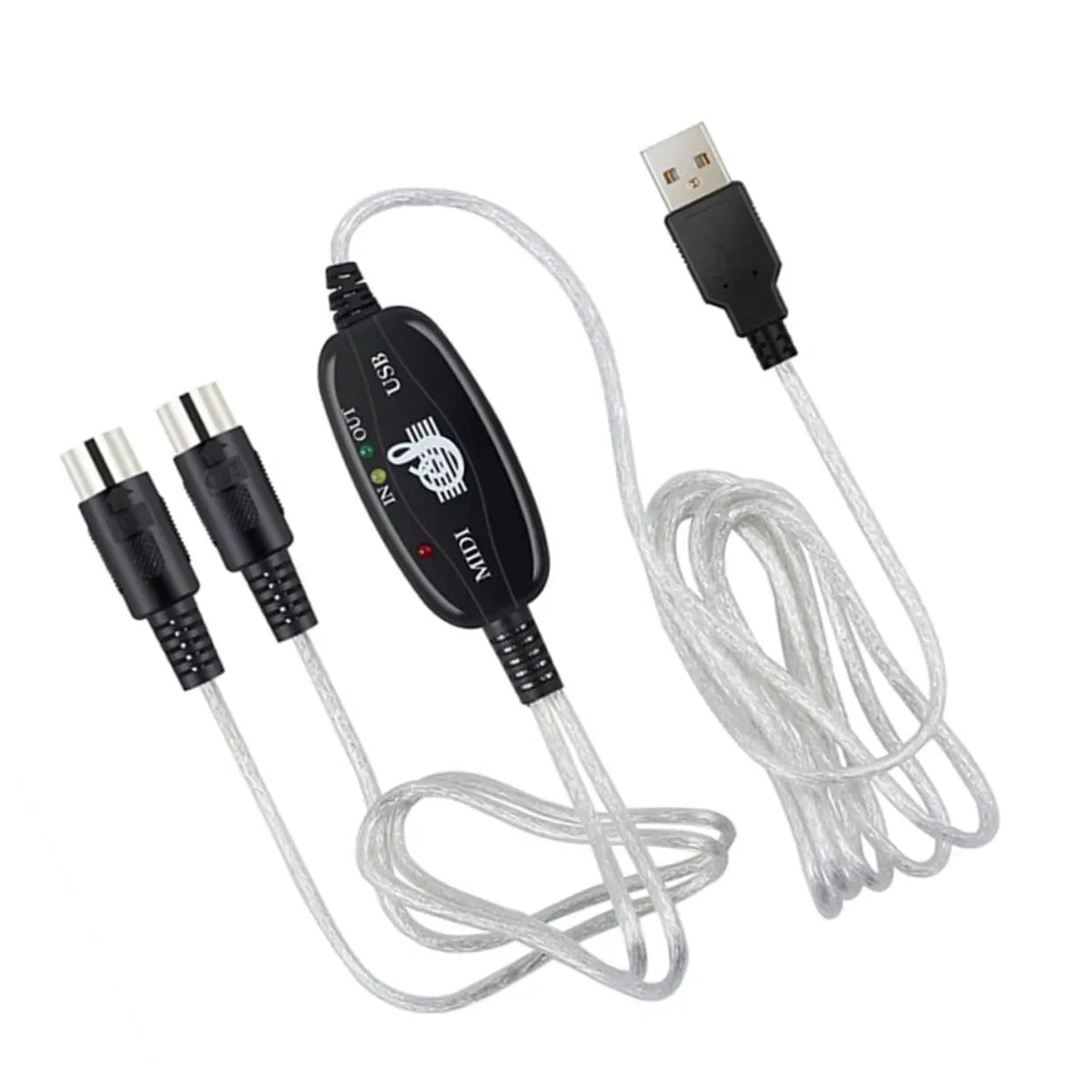 Cable de interfaz MIDI DIN de cinco pines USB